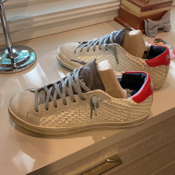 SOLD **RARE** P448 John Snake Embossed Sneaker WHITBO 38 - Picture 4 of 4